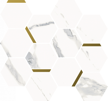Italon Керамогранитная мозаика Stellaris Statuario White Chic 28,3x32,8x0,9 Матовая