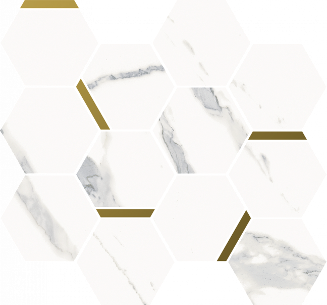 Italon Керамогранитная мозаика Stellaris Statuario White Chic 28,3x32,8x0,9 Матовая