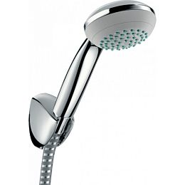 Ручной душ Hansgrohe Crometta 85 1 jet с настенным держателем, цвет: хром/белый купить в Москве: интернет-магазин StudioArdo