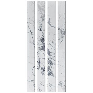 Стеклянный профиль Sicis You Glass  Electric Marble Cal Silver 26,2 x 300 x 6 мм