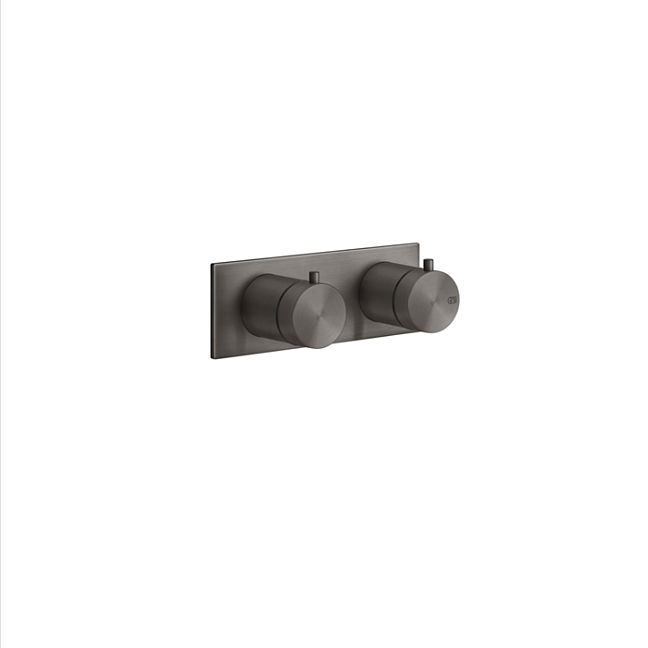 Gessi 316 Термостатический смеситель, с подключением на 3/4, фильтр, на 2 источника (внешняя часть), brushed black metal pvd