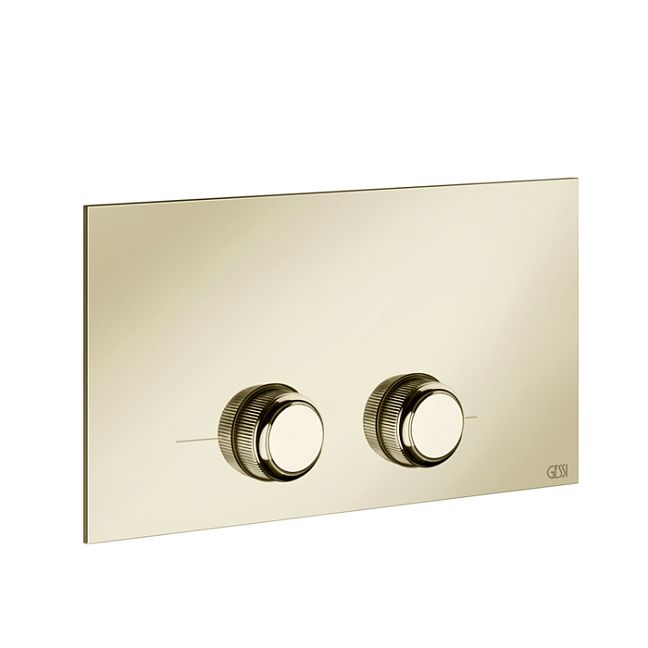 Gessi Venti20 Клавиша смыва для унитаза двойная, для инсталляций Viega, Brass PVD