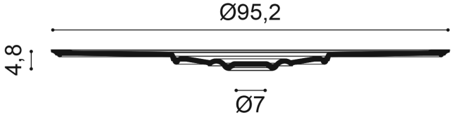 Декоративный элемент Orac Décor R64 пуротач 95,2 x 95,2 x 4,8