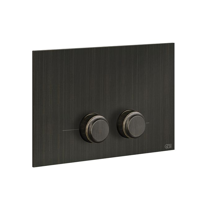 Gessi Venti20 Клавиша смыва для унитаза двойная, для инсталляций Geberit Sigma8 и Sigma12, Aged Bronze