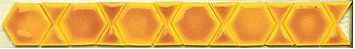 Керамический бордюр Tonalite Krakle Fregio Esago Caramel 4X30 Lucida