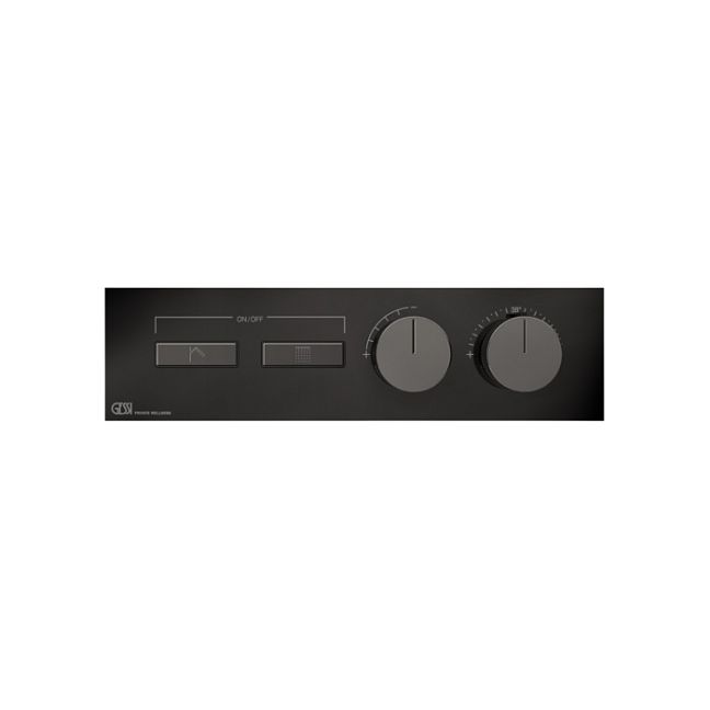 Gessi Hi-Fi Термостат для душа, с включением до 2 источников одновременно (внешняя часть), Black Metal PVD