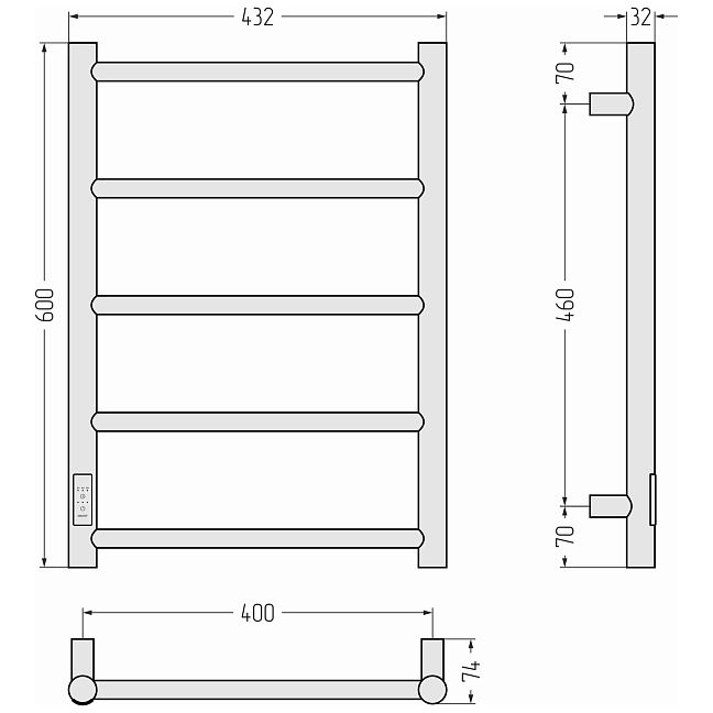 Стилье Формат 27 Полотенцесушитель электрический 60x40 Белый