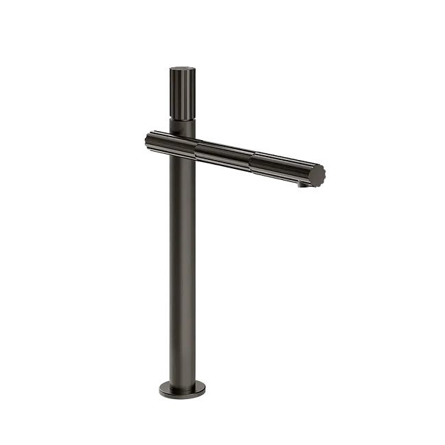 Gessi Incastri Смеситель высокий h-362мм для раковины, без донного клапан, цвет 707 Black Metal Brushed PVD