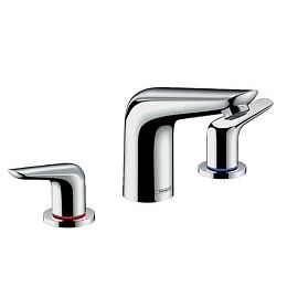 Смеситель для раковины Hansgrohe Novus 100, на 3 отверстия, с донным клапаном, хром купить в Москве: интернет-магазин StudioArdo