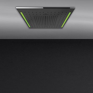 Gessi Rettangolo Colour Встр. часть душ. системы 500х500 мм, 3 режима, хромотерапия, пульт ДУ, блестящая сталь (без панели 57977 и блока RIR5402)