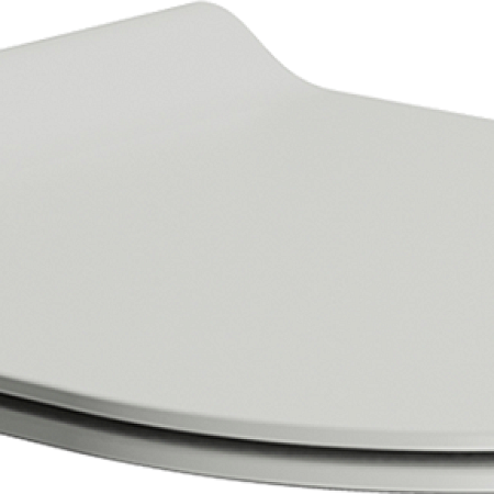 Сиденье для унитаза Norm/Pura/Kube X тонкое из термоактивных смол с антибактериальным покрытием и плавным спуском soft-close серый (MS86CSN22)