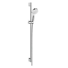 Душевой набор Hansgrohe Crometta Vario Unica: штанга 900mm, ручной душ, 1jet (Rain), шланг, цвет: белый/хром купить в Москве: интернет-магазин StudioArdo