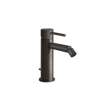 Gessi 316 Смеситель для биде на 1 отверстие с донным клапаном, излив 118мм, brushed black metal pvd