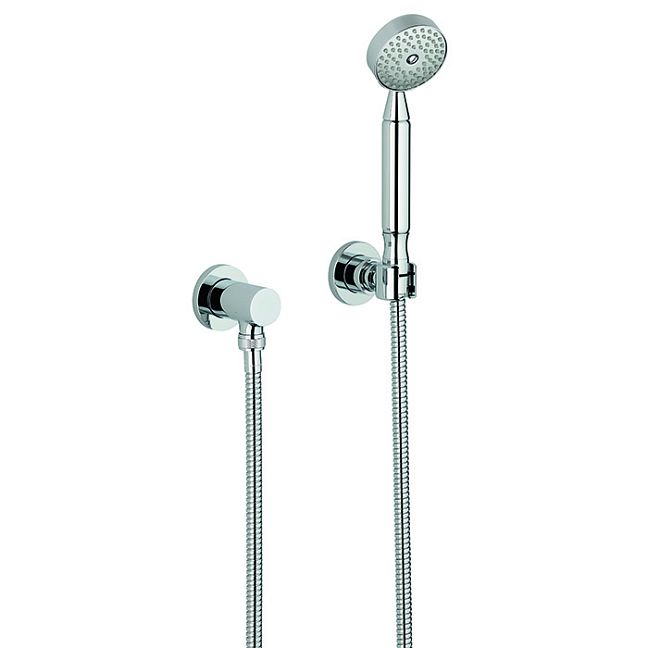 THG Paradise Душевой комплект с ручным душем, шланг 1500 мм., держатель и подвод воды, цвет: хром