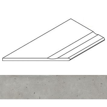 Italon Бордюр из керамогранита Avantgarde Silver Bordo 30x120 Svasato Round Sx