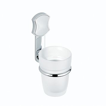 THG Infini white porcelain Стакан стеклянный, подвесной, цвет: хром
