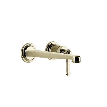 Gessi Venti20 Смеситель для раковины настенный, встраиваемый, однорычажный, излив 201 мм., внешняя часть, Brass PVD