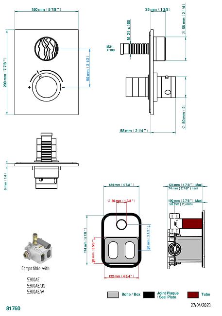 Ручки регулировки THG Yoko Ice для термостата THG с вентилем арт.5300AE
