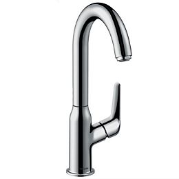 Смеситель для раковины Hansgrohe Novus 240 на 1 отв. без донного клапана, поворотный излив 155мм, h247мм, цвет: хром купить в Москве: интернет-магазин StudioArdo