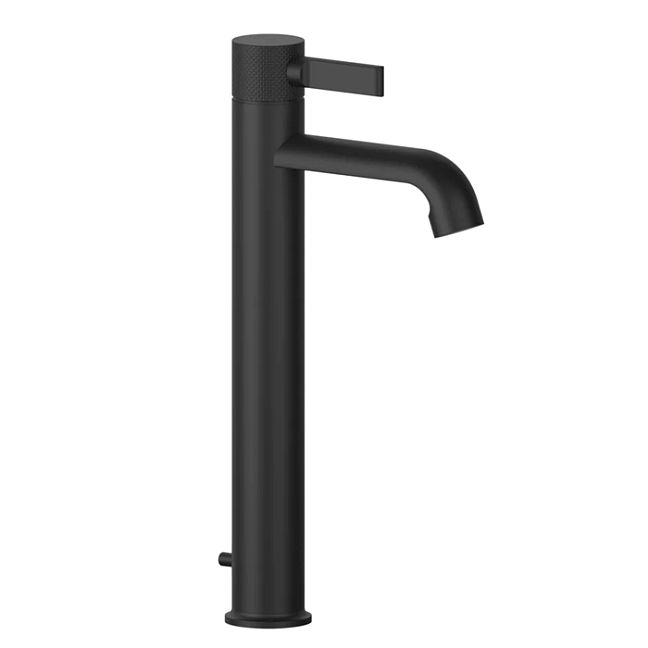 Gessi Inciso Смеситель для раковины на 1 отверстие, высокий h=337мм, с донным клапаном nero XL