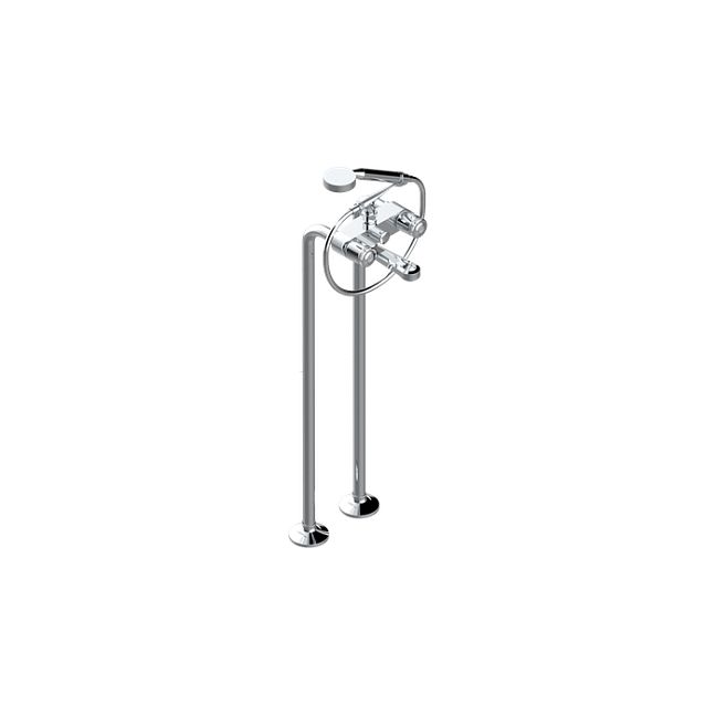 THG CORVAIR FIOR DI BOSCO Смеситель для ванны напольный, с ручным душем и шлангом 1500 мм., цвет: хром