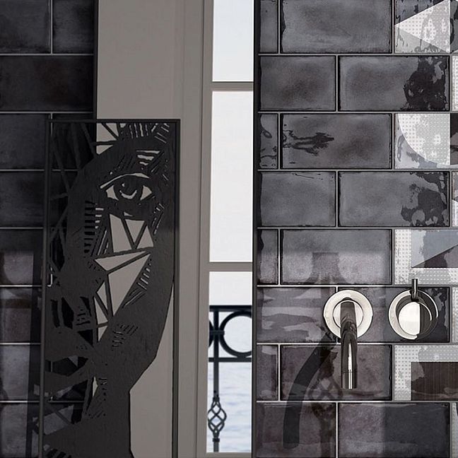 Керамическая плитка Equipe Splendours Black 7,5x15