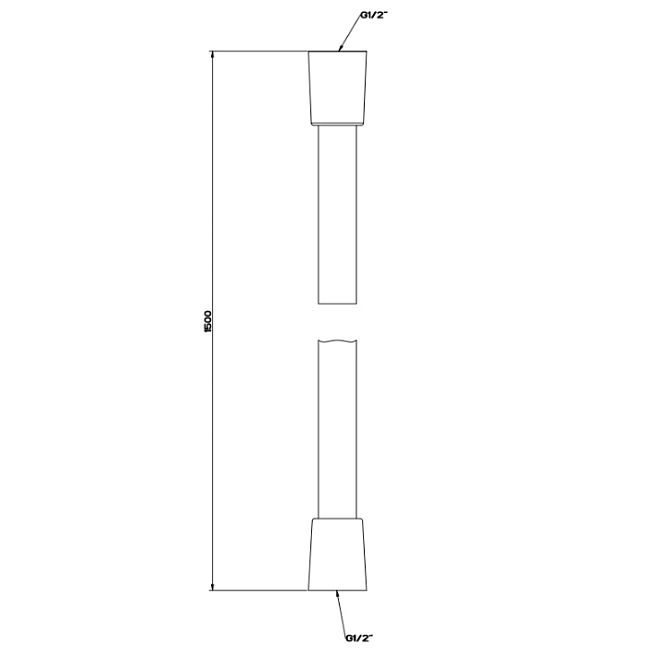 Gessi Ingranaggio Шланг Darkflex, длина 1,50 м, Black XL