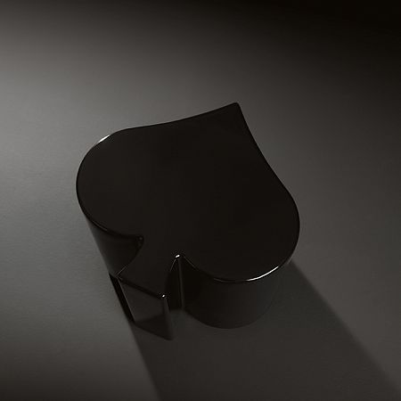 Столик декоративный Kerasan Artwork  на стальной основе PICCHE, 50х50х41 см, цвет черный глянцевый