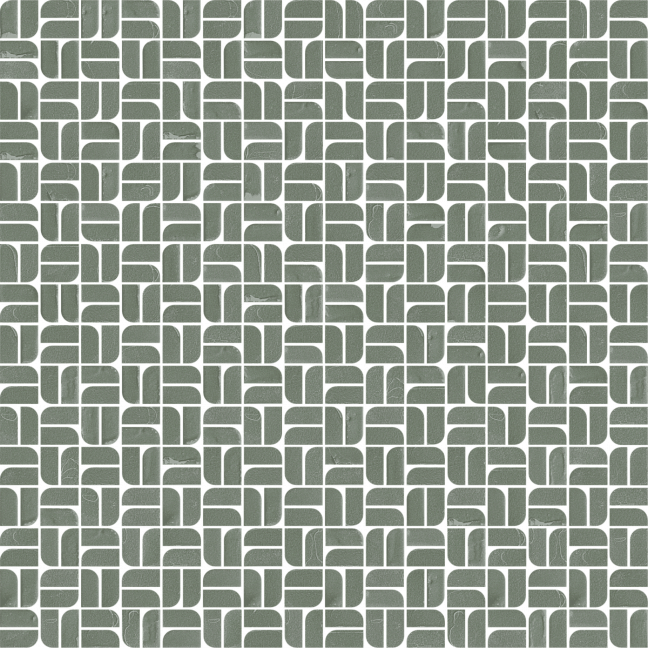 Italon Керамогранитная мозаика Bottega Salvia Piuma 28,2x28,2x0,9 Матовая