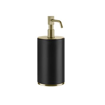 Gessi Venti20 Дозатор для жидкого мыла настольный, черный, фурнитура Brushed Brass PVD