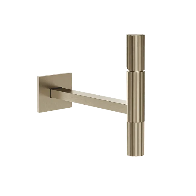 Gessi Incastri Смеситель для раковины, настенный монтаж, излив L-210мм, без донного клапан, внешняя часть, цвет 149 Finox Brushed Nickel