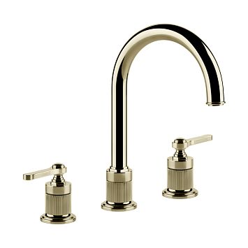 Gessi Venti20 Смеситель для раковины на 3 отверстия, излив 172 мм., , Brass PVD