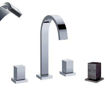 Jorger Empire Royal Смеситель для раковины на 3-и отверстия, с донным клапаном, цвет 096 Nerz matt