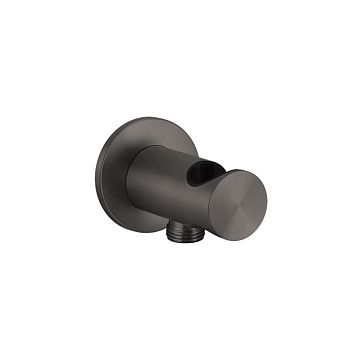 Gessi 316 Держатель для душевой лейки с выводом воды на 1/2, brushed black metal pvd