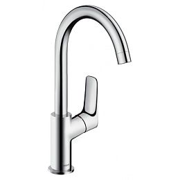 Смеситель для раковины Hansgrohe Logis, поворотный излив, с донным клапаном, Цвет: хром купить в Москве: интернет-магазин StudioArdo