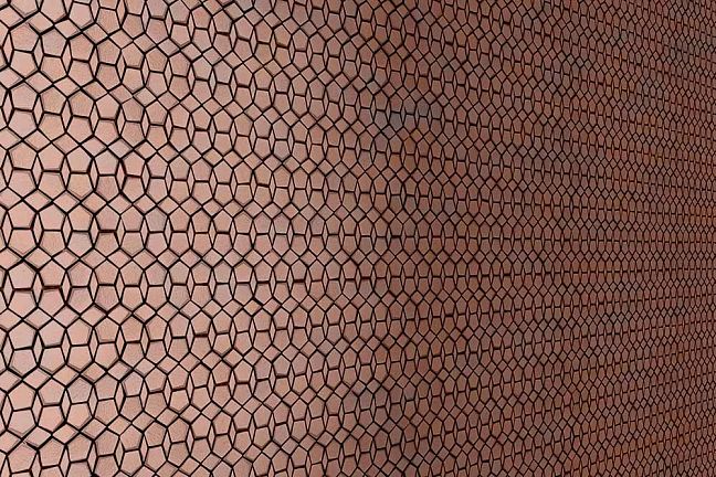 Микромозаика  Sergio Savino Pentagoni 30х30.8см, настенная, цвет: Gold Brown