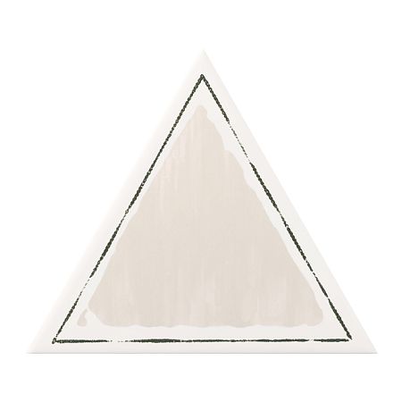 Керамическая плитка Petracers Triangolo Cornice Grigio Su Bianco 17x17