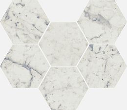 Керамогранит Italon Charme Extra Carrara Mosaico Hexagon 620110000065 25x29 купить в Москве: интернет-магазин StudioArdo