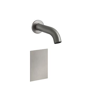 Gessi 316 Flessa Смеситель для раковины, настенный, электронный, излив 146 мм., внешняя часть, Steel Brushed