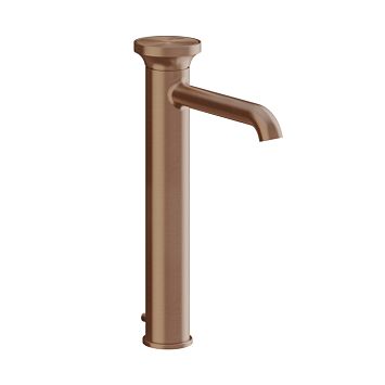Gessi Origini Смеситель для раковины высокий с донным клапаном, в компл с отд вставкой, Copper Brushed PVD