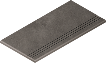 Italon Керамогранитная ступень Millennium X2 Gradino Round SX Black 30x60 Grip