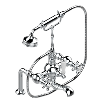 Смеситель THG Charleston "телефон" для ванны/душа устанавливаемый на борту / переключатель - 200 между центрами