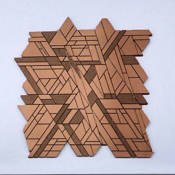 Микромозаика Sergio Savino Meteorite Decorato 25,3x26,7 Red Brown Bronze