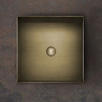 Gessi 316 Раковина 400x400 мм., для установки на столешницу, без перелива, нержавеющая сталь, Warm bronze Brushed PVD