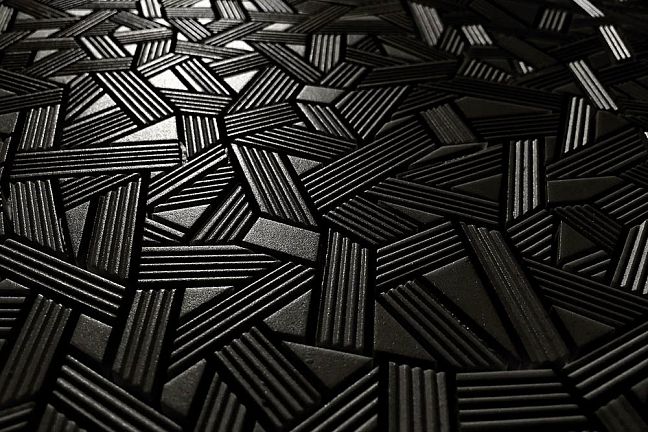 Микромозаика Sergio Savino Fasce Rigate 30x30 Nero Africa