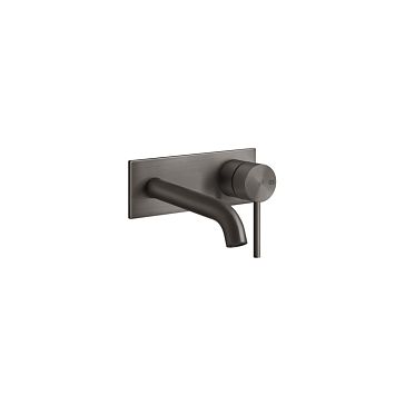 Gessi 316 Встраиваемый смеситель с изливом 147мм (внешние части), brushed black metal pvd