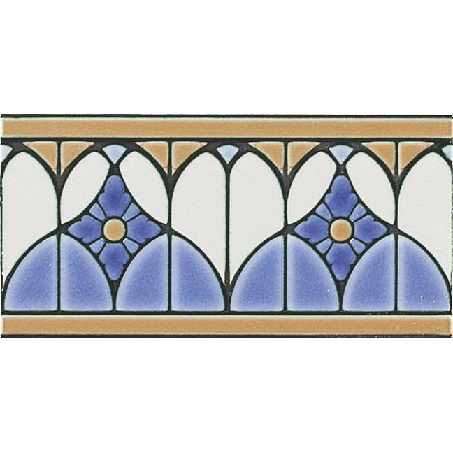 Бордюр Ceramiche Grazia Venice Bordura Fenice Cobalt Craquele 10x20