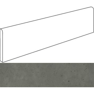 Italon Плинтус из керамогранита Avantgarde Black 7,2x60 Battiscopa
