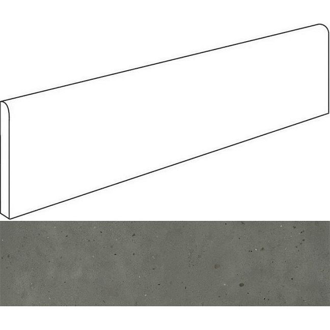 Italon Плинтус из керамогранита Avantgarde Black 7,2x60 Battiscopa