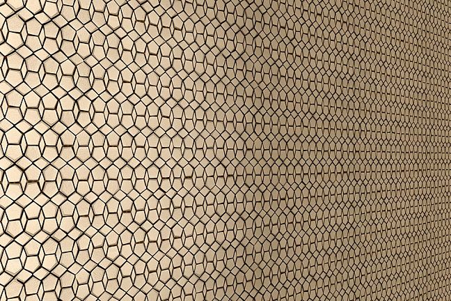 Микромозаика  Sergio Savino Pentagoni 30х30.8см, настенная, цвет: Travertino